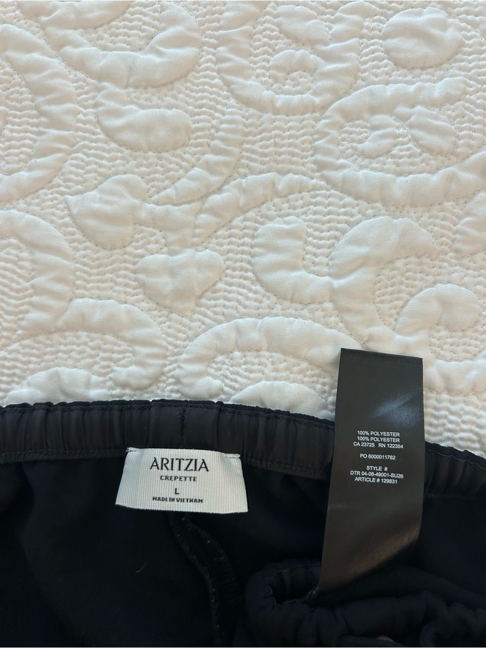 Aritzia The Artisan Pant - Black Creppette